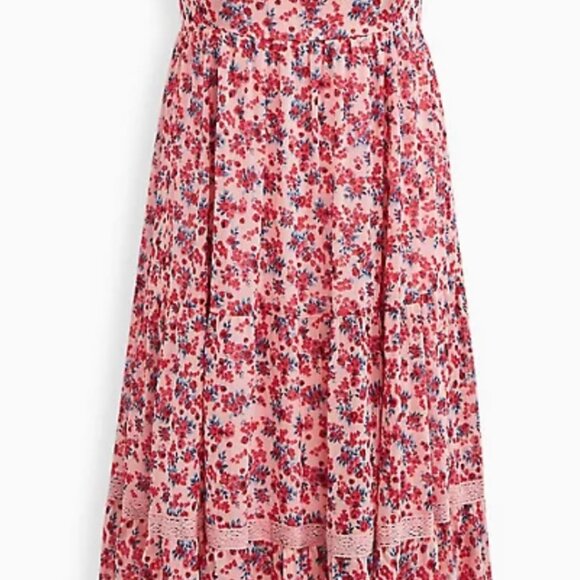 NWT Torrid Maxi Chiffon And Lurex Tiered Dress - Size 4 X - Picture 4 of 5